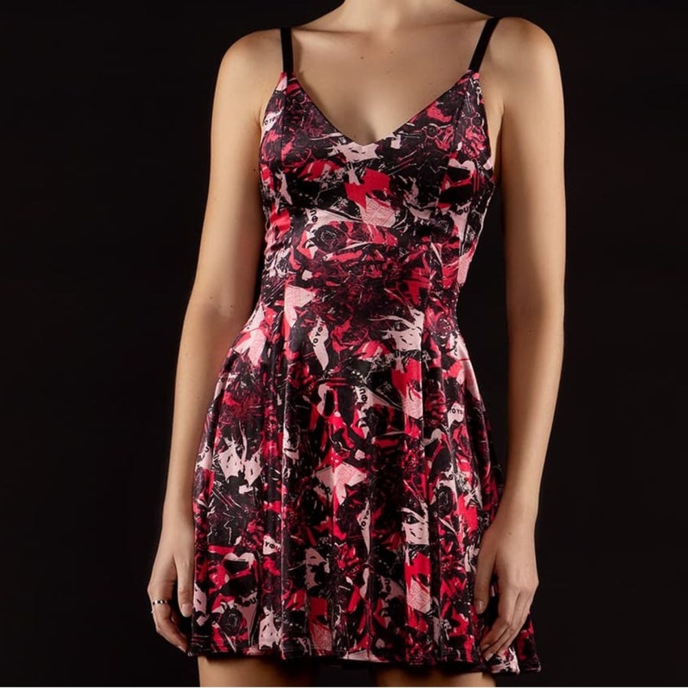 BlackMilk Stranger Things Upside Down Velvet Strappy Dress M